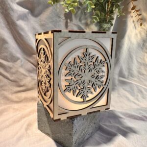 Lanterne bois «Flocon»