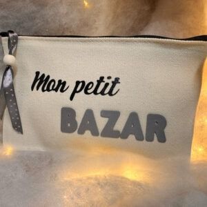 Pochette coton « mon p’tit bazar »