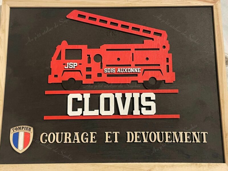 cadre cadeau personnalisé pompier découpe laser cadre cadeau personnalisé pompier découpe laser