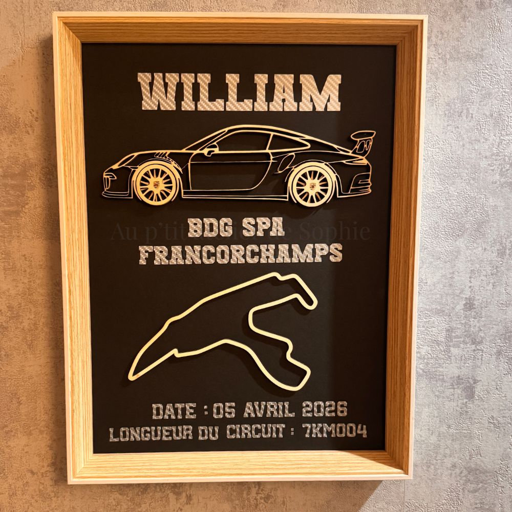 cadre personnalisé porsche cadre personnalise karting bois découpe laser
