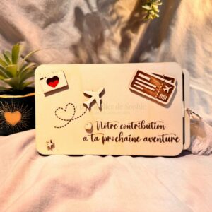 Enveloppe bois voyage