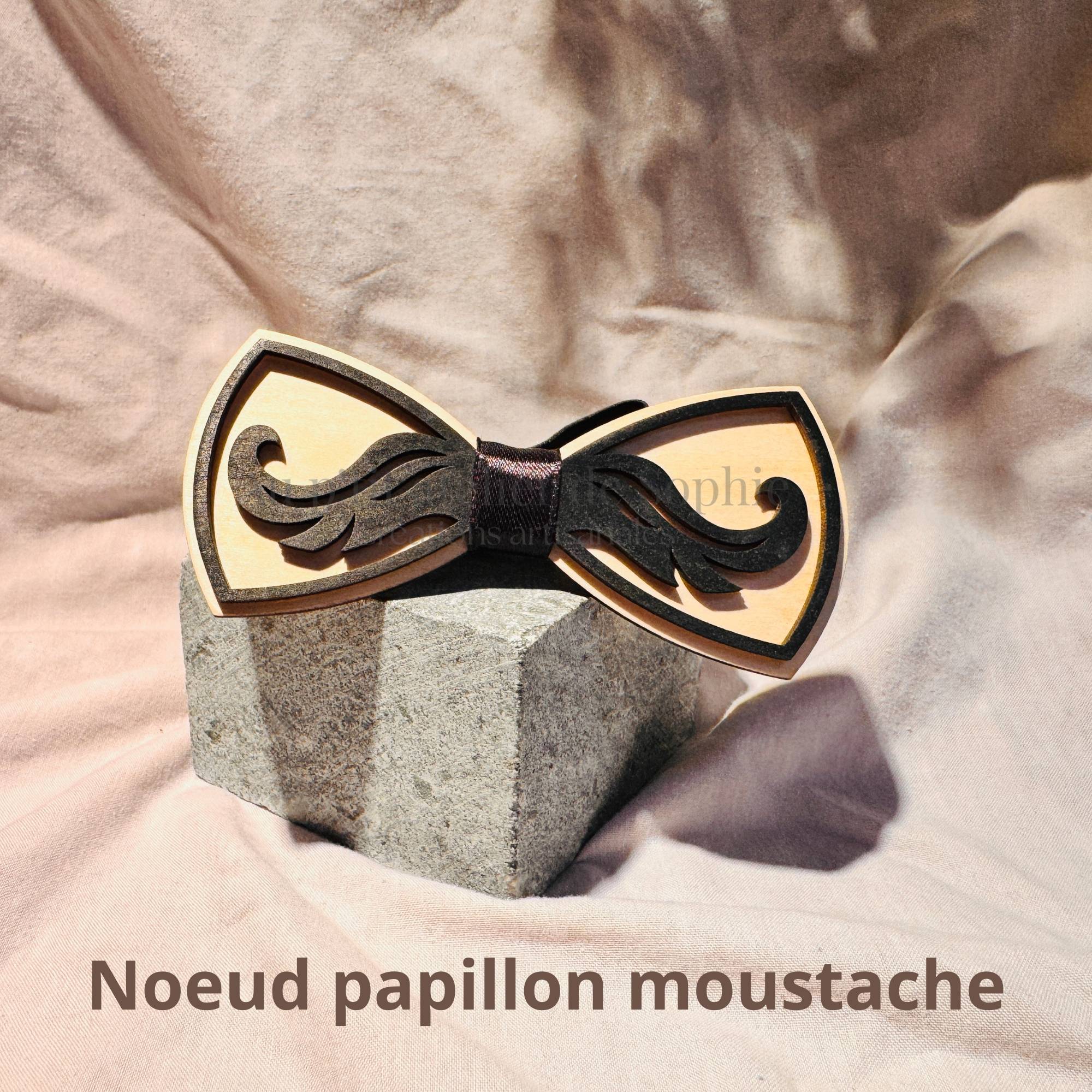 Nœud papillon en bois – Image 3